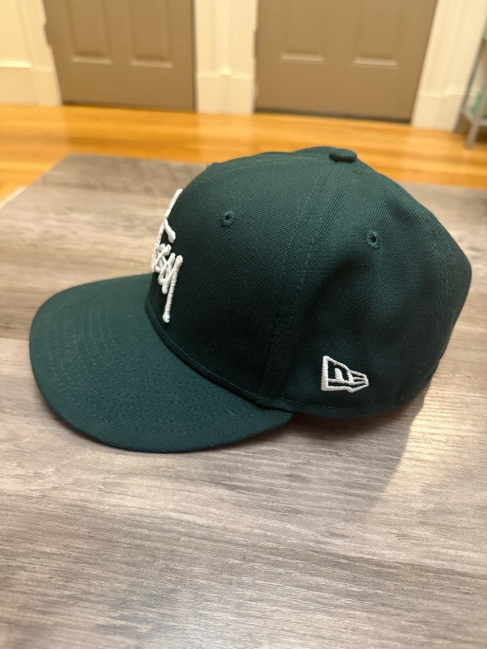 Stüssy Authentic Caps New Era Fitted Hat Hunter Green - Picture 2 of 6